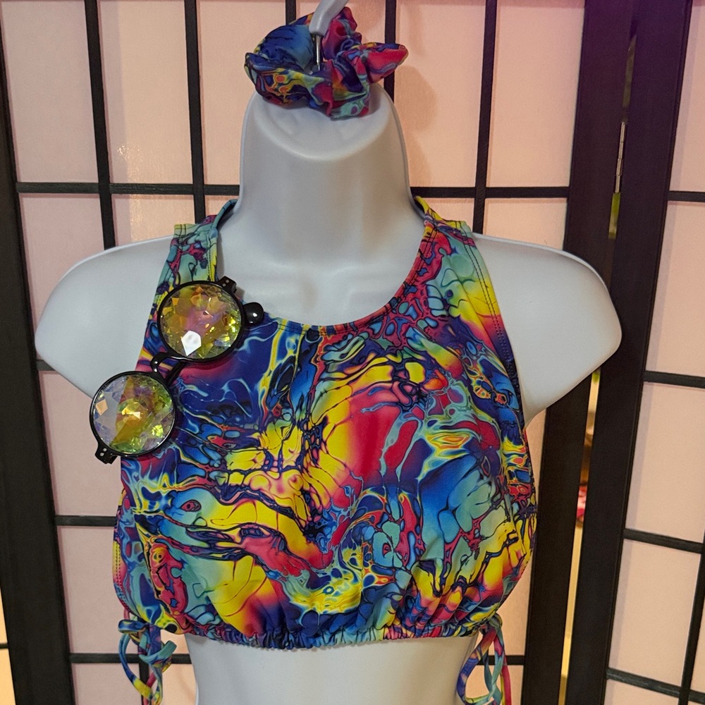 iHeartRaves Multicolor Crop Top Bundle